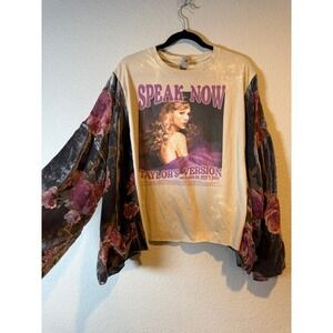 Taylor Swift Speak Now Taylor's Version Upcycled Reworked Floral Velvet Boho O/S